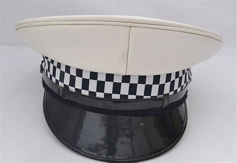 Rare Obsolete Genuine Vintage British Police Force Traffic Peaked Cap