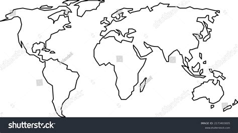 Large Blank World Map