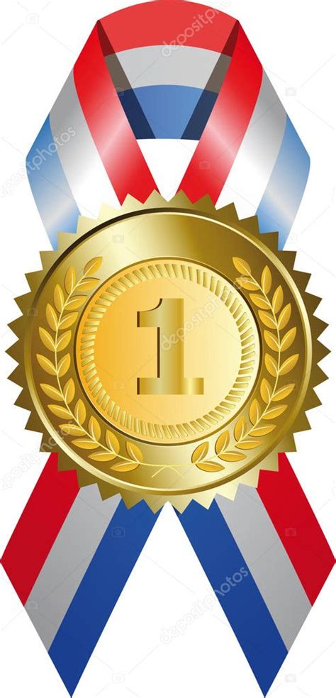 Gold Medal With Ribbon Stock Vector By Drogatnev