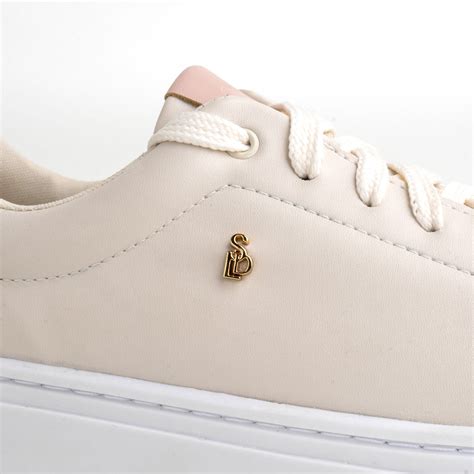 Tênis Off White Detalhe Nude Baby Logo SDL BARILOCHE 2 Bege