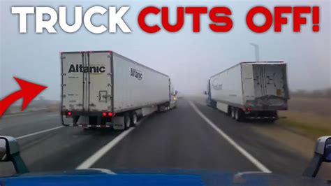 American Truck Drivers Dash Cameras Brake Check Accident Big Truck