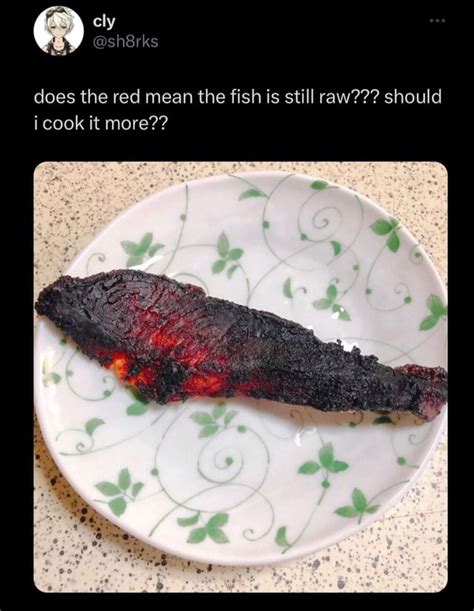 Does The Red Mean The Fish Is Still Raw Should I Cook It More Goo