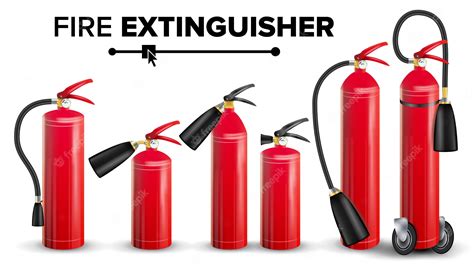 Premium Vector Red Fire Extinguisher Vector Metal Red Fire Extinguisher Isolated Illustration