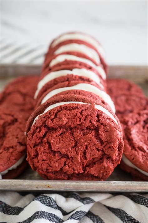 Red Velvet Sandwich Cake Mix Cookies