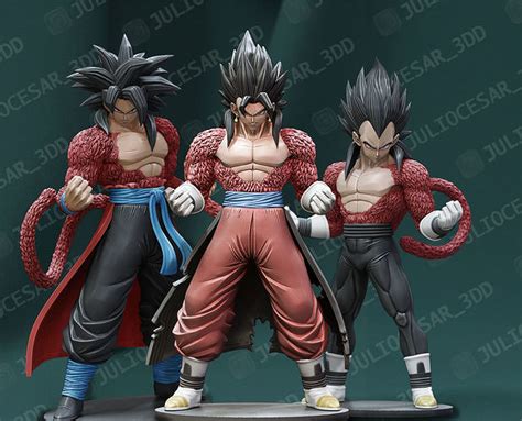 Dragon Ball Pack Goku Vegeta And Vegito Time Patrol 3d Model