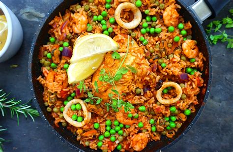 Chicken And Seafood Paella Recipe