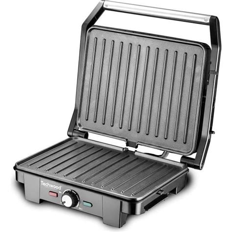 TECHWOOD Grill Panini TGD 090 Ouverture à 180 2200 W Gris