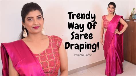 Instagram Trendy Saree Draping L Wear Saree With Modern Style Youtube