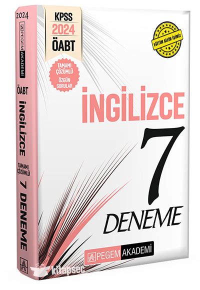 2024 KPSS ÖABT İngilizce Öğretmenliği Tamamı Çözümlü 7 Deneme Pegem