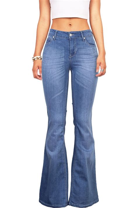 Sleek Mid Rise Bell Bottoms Bell Bottoms Jeans For Short Women