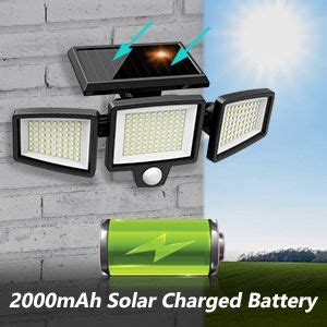 Tuffenough Solar Outdoor Lights 2500LM 210 LED Security Lights With