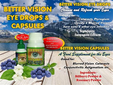 Better Vision Eye Drops And Capsules Natural Supplements Ph