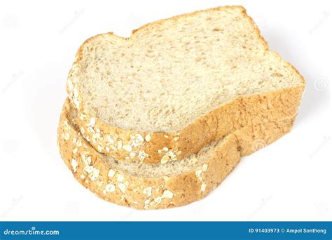 Whole wheat bread slices. stock image. Image of nutrition - 91403973