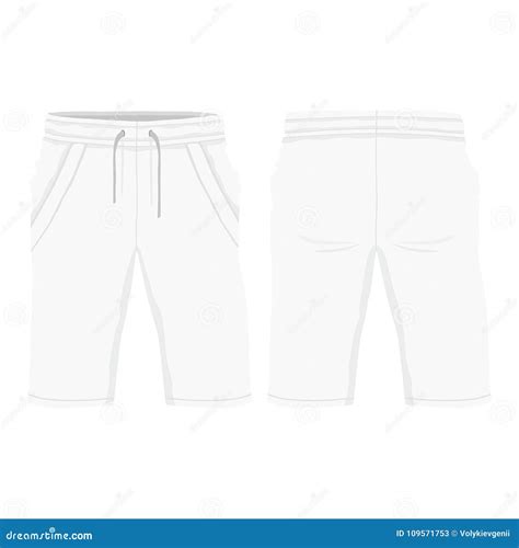 Men`s White Sport Shorts Stock Vector Illustration Of Design 109571753