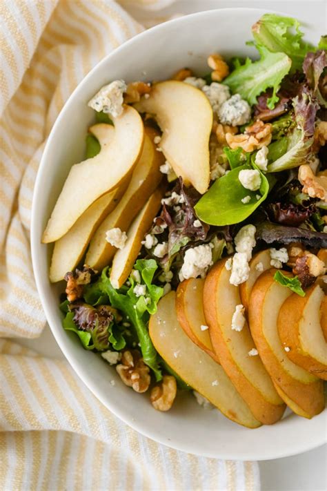 Pear Walnut Blue Cheese Salad With Cranberry Vinaigrette Recipe