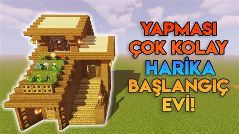 BaŞlangiÇ İÇİn En İyİ Ev Mİnecraft Ev Yapimi Youtube