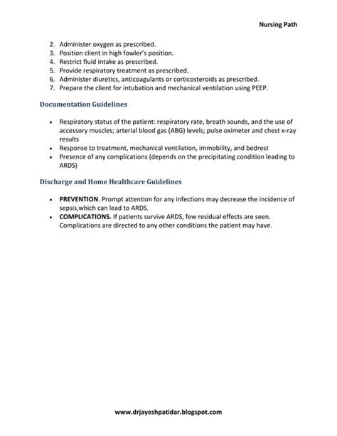 Acute Respiratory Distress Syndrome Nursing Care Plan And Management