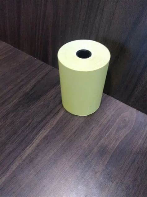 Plain 79 Mm X 40 Mtr Tint Thermal Roll Yellow GSM Less Than 80 GSM