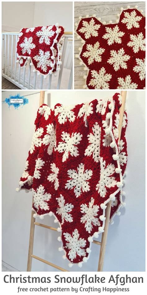 Free Crochet Pattern For Christmas Snowflake Afghan With Step By Step