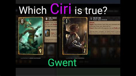 Which Ciri Do You Like Nilfgaard Gwent Witcher Card Game