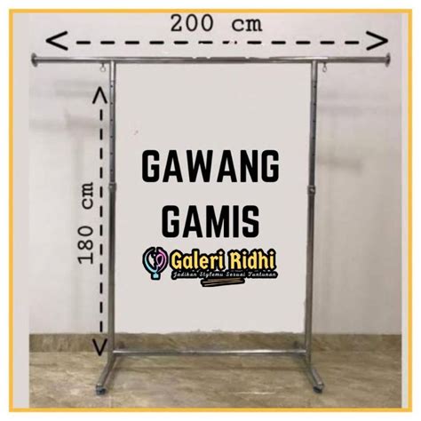 Jual Stand Hanger Gawang Gantungan Gamis Jemuran Baju Besi Stainless