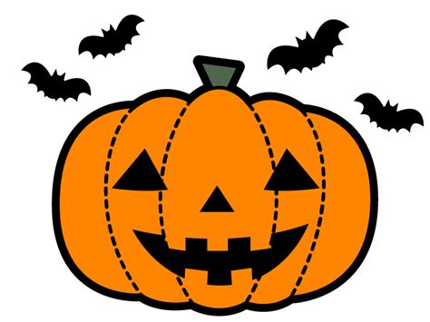 ハロウィン・カボチャのお化けのイラスト イラスト無料・かわいいテンプレート