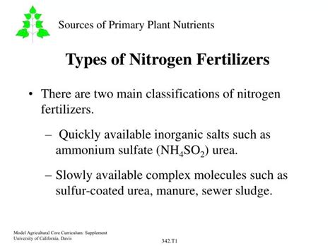 PPT - Types of Nitrogen Fertilizers PowerPoint Presentation, free ...