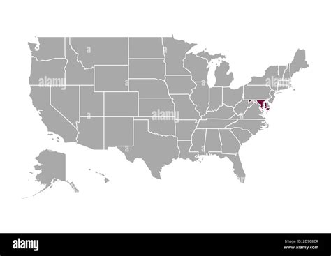 Maryland map Imágenes recortadas de stock Alamy