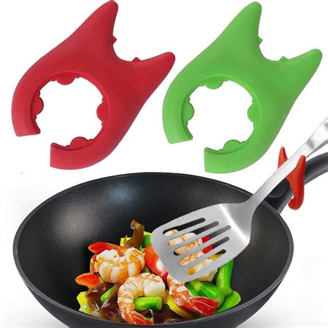 Amazon Pcs Silicone Pot Clip Spoon Rest Spoon Pot Pan Holder