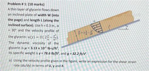 Solved Problem Marks A Thin Layer Of Glycerin Chegg