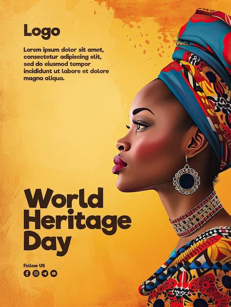 Premium PSD | World heritage day poster template and heritage day ...