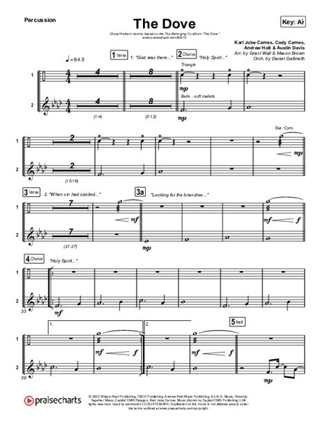 The Dove Choral Anthem Satb Percussion Sheet Music Pdf The Belonging