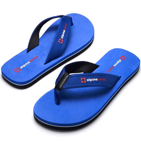 Alpine Swiss Mens Flip Flops Beach Sandals Lightweight Eva Sole Comfort