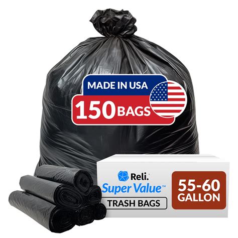 reli   gallon trash bags heavy duty  bags   gallon