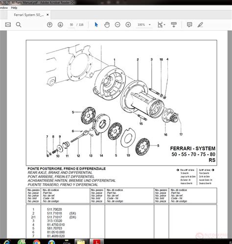 Ferrari System 50 55 70 75 80 Parts Manual Auto Repair Manual Forum