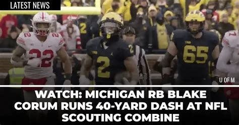 Watch Michigan RB Blake Corum Runs 40 Yard Dash At NFL Scouting