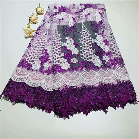 Latest French Nigerian Laces Fabric High Quality Tulle African