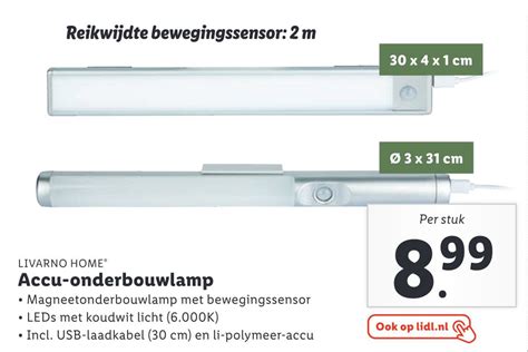 Livarno Home Accu Onderbouwlamp Aanbieding Bij Lidl