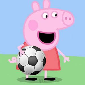 Isolated Cute Pig Cartoon Playing With Football Vector Drawing Clip