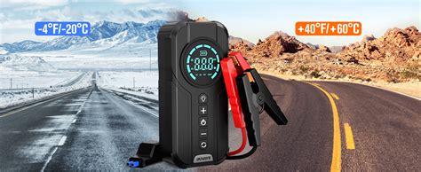 Buvaye Booster Batterie Voiture Avec Compresseur A Jump Starter