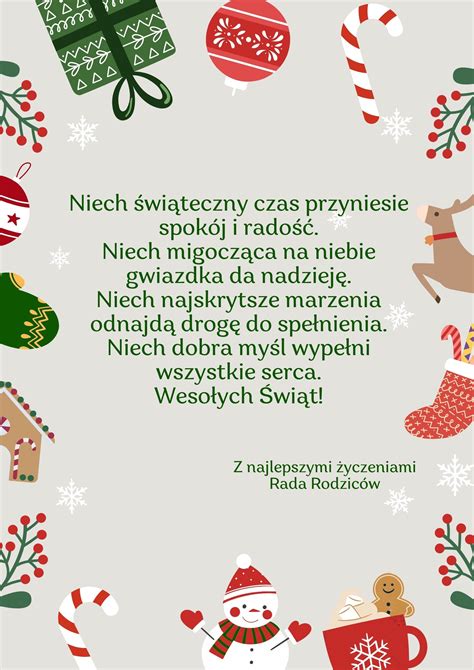 Życzenia świąteczne od Rady Rodziców Szkoła Podstawowa nr 2 im