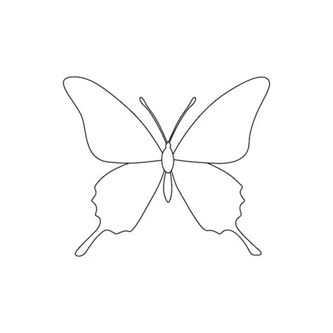 Desenho contínuo de borboleta de uma linha e desenho de vetor de