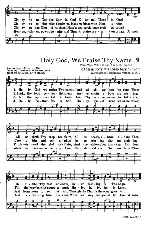 Hymns For The Living Church Holy God We Praise Thy Name Hymnary Org