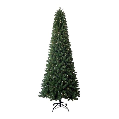 Santa S Workshop Ft Pre Lit Slim Artificial Christmas Tree With Clear