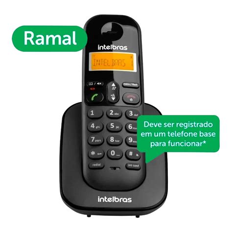 Telefone Ramal Digital Intelbras Ts 3111 Sem Fio Preto No Shoptime