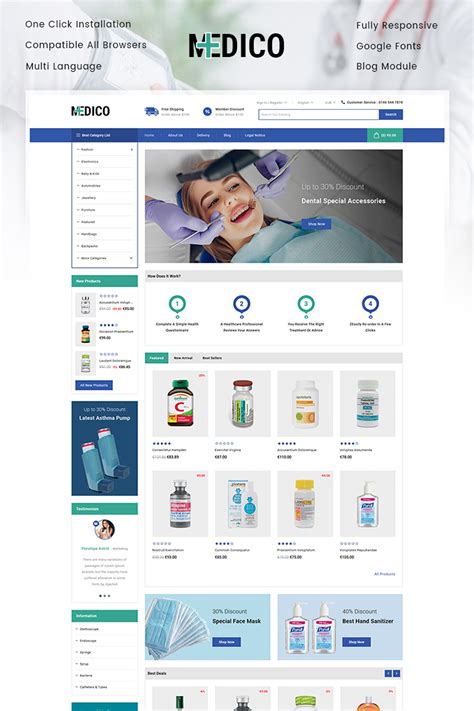 Medico - Medical Store prestashop 1.7 responsive template