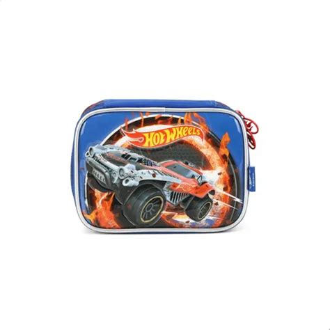 Hot Wheels Estojo Escolar Meninos Infantil Lápis Luxo Cor Vermelho