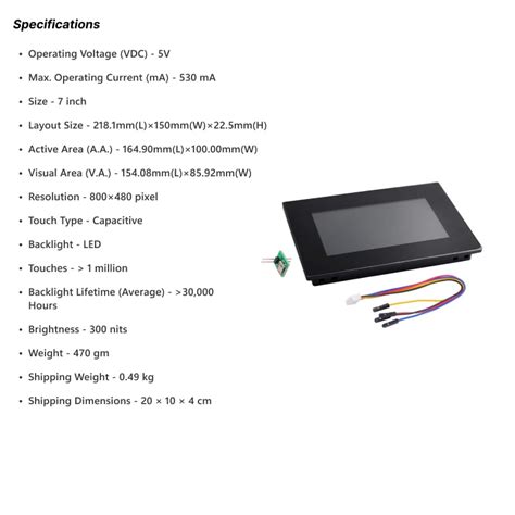 Buy Nextion Intelligent NX8048P070 011C Y 7 0 HMI Capacitive Touch