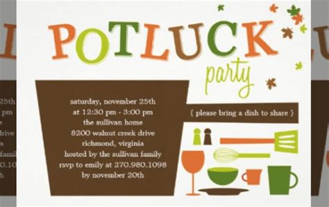 How Do You Word A Potluck Invite