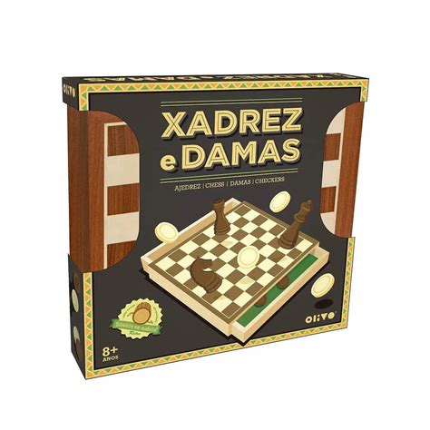 Jogo Xadrez E Damas Madeira Loja Da Criança